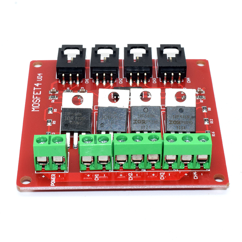 4 Route MOSFET Button IRF540 V2.0+ MOSFET Switch Module