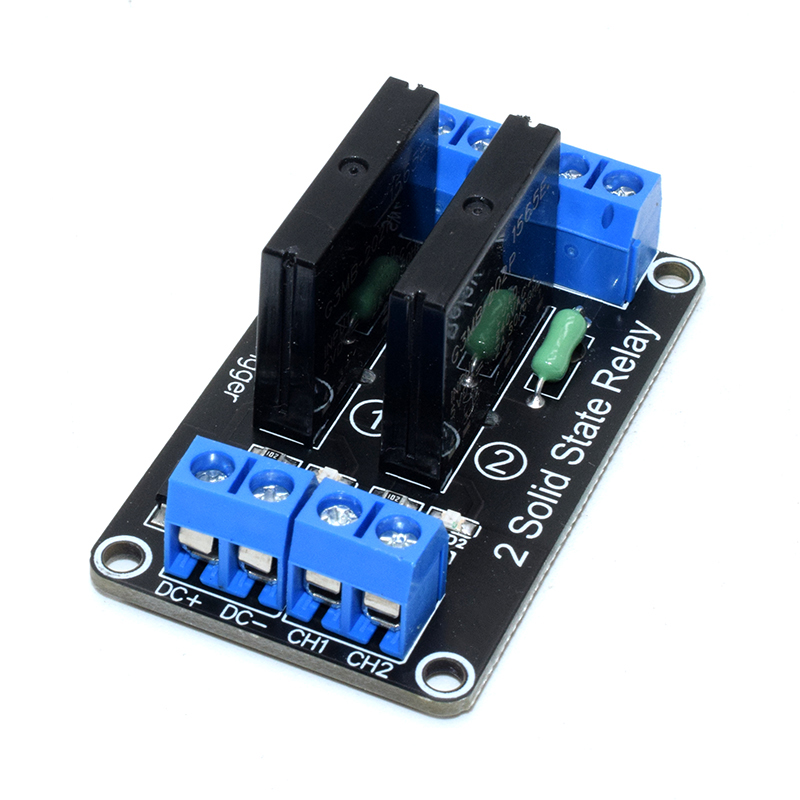 5V 2 Channel SSR Solid-State Relay Low Level Trigger With fuse Stable 240V 2A