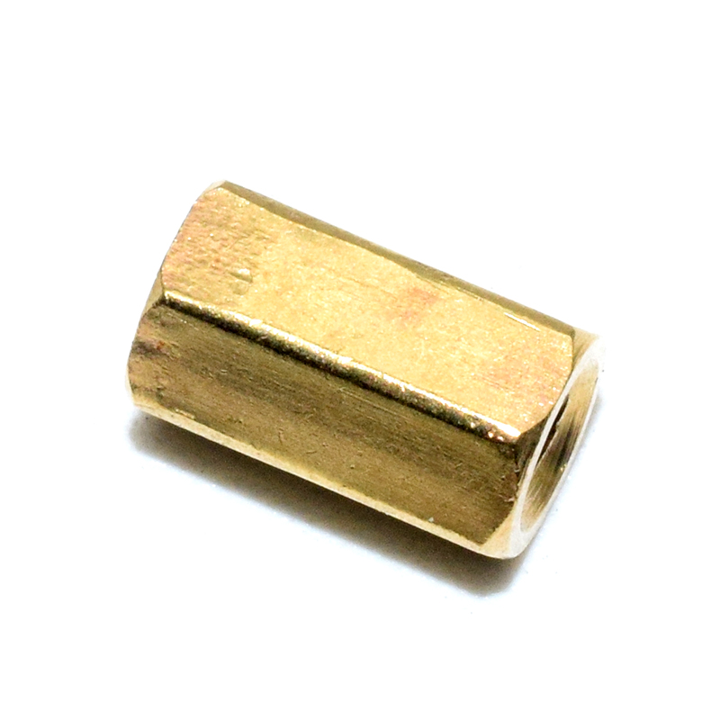 8MM Hexagon Brass Cylinder - Golden