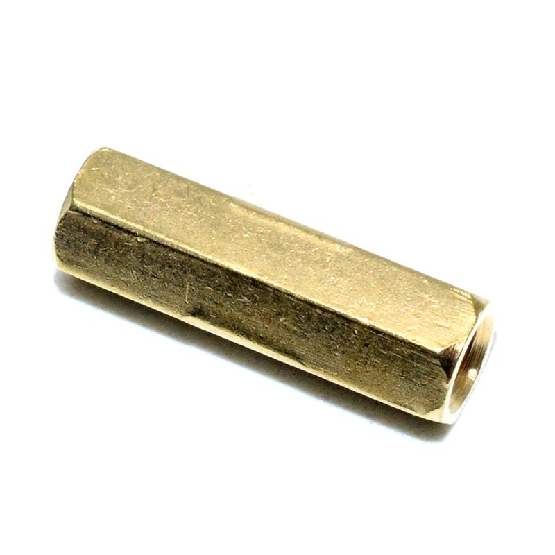 15MM Hexagon Brass Cylinder - Golden