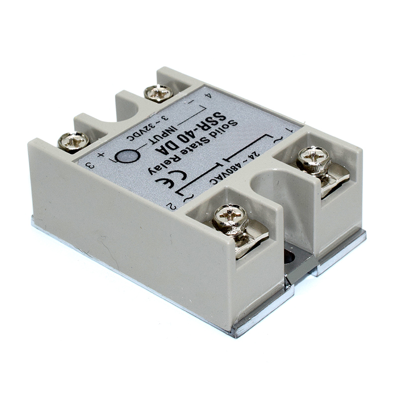 SSR-40DA SSR Solid State Relay Module Output AC 90-480V Input for DC 3-32V 40A