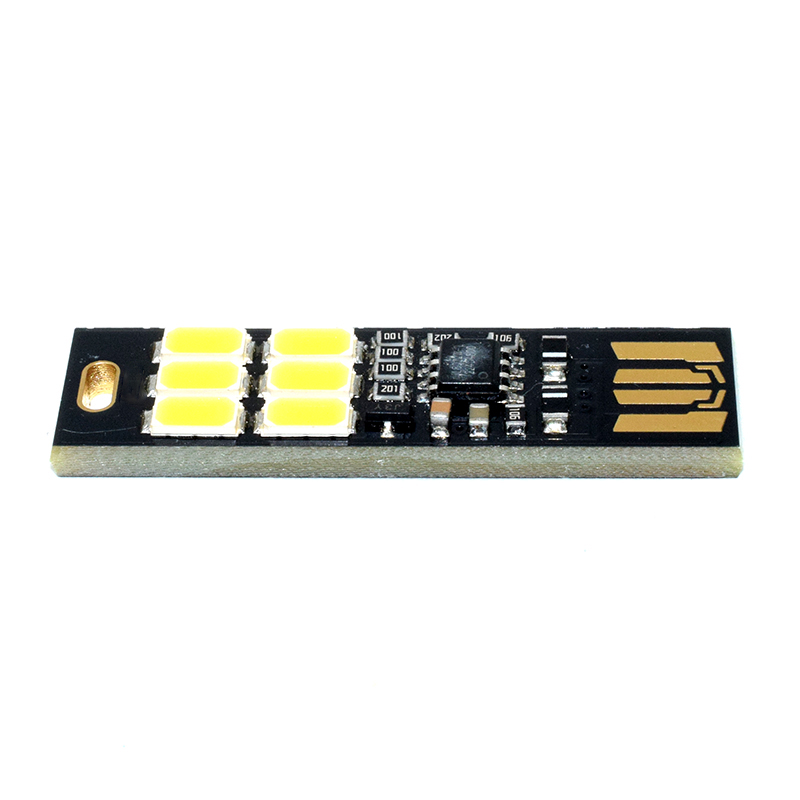 MINI Touch Switch USB Mobile Power Camping Lamp 6 LED Night Light Lamp