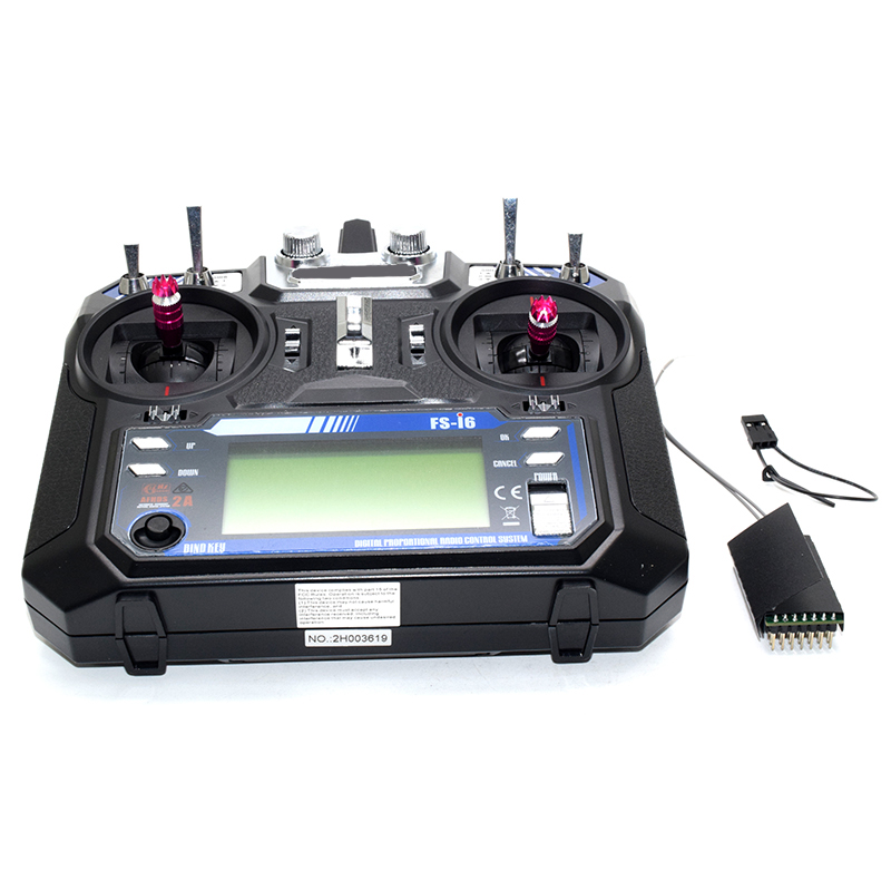Flysky FS-I6 Transmitter with IA6 Receiver, 2.4Ghz Radio system Mode 2 Left hand throttle