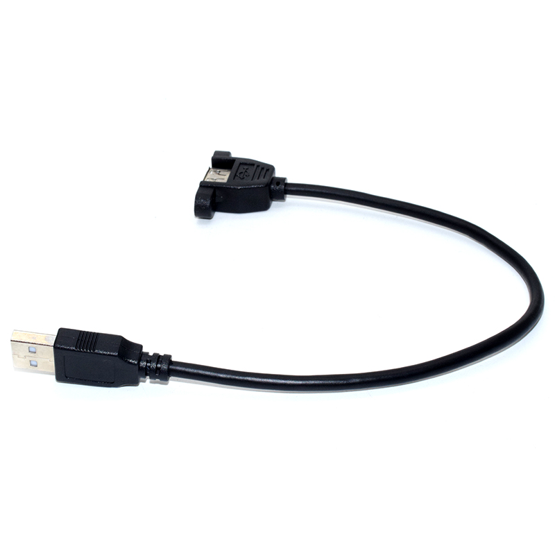 USB 2.0 A male to female socket panel mount with Screws cable cord 30cm