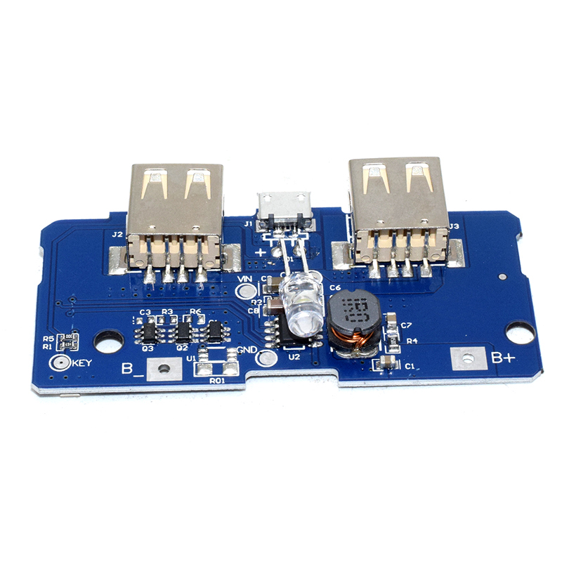 LED Battery indicator Mobile Charger Power bank circuit board 3.7V up to 5V 2A boost