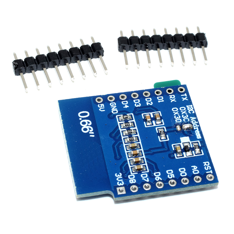0.66 Inch OLED Shield For WeMos D1 Mini 64X48 IIC I2C Compatible
