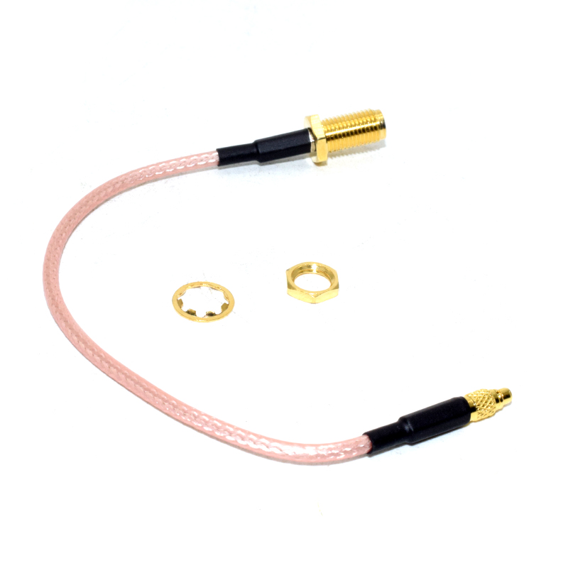 MMCX Male inside to RP-SMA-K Male in side 15CM RG316 Cable