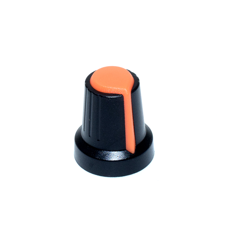 Orange and Black Potentiometer Knob 6*15*17