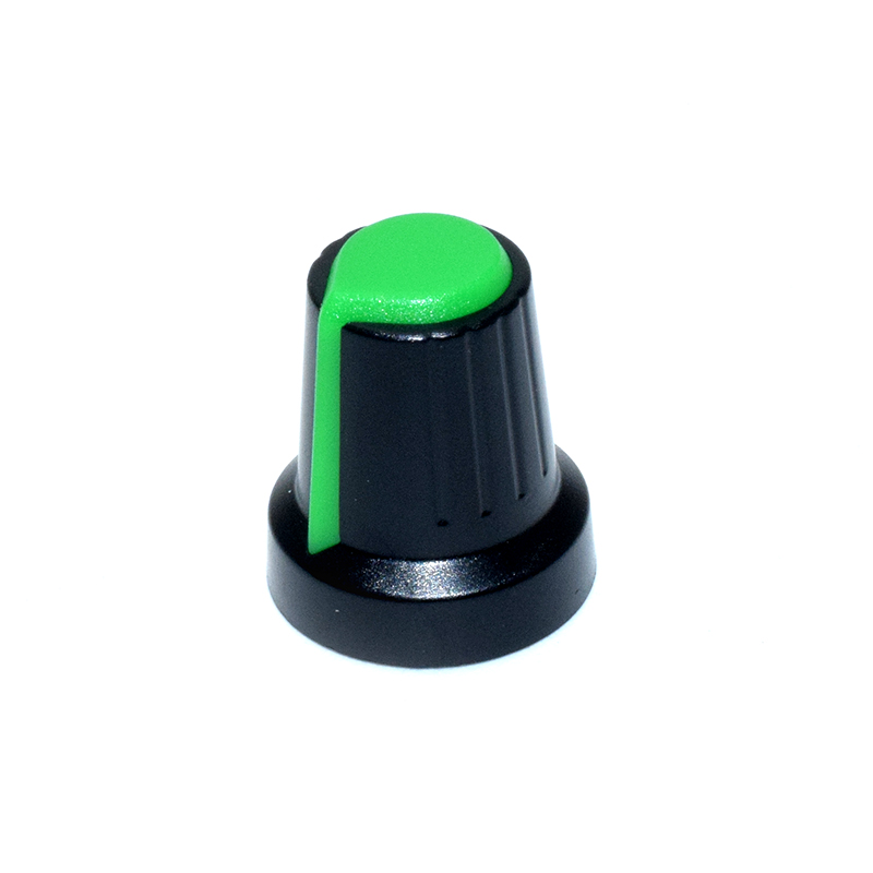 Green and Black Potentiometer Knob 6*15*17
