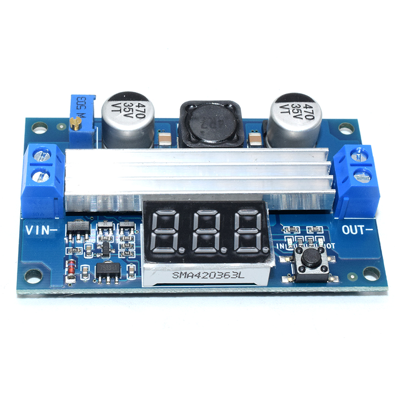 LTC1871 100W 3-35V 12V to 3.5-35V Boost Step-up Module LED Voltmeter+Heat Sink