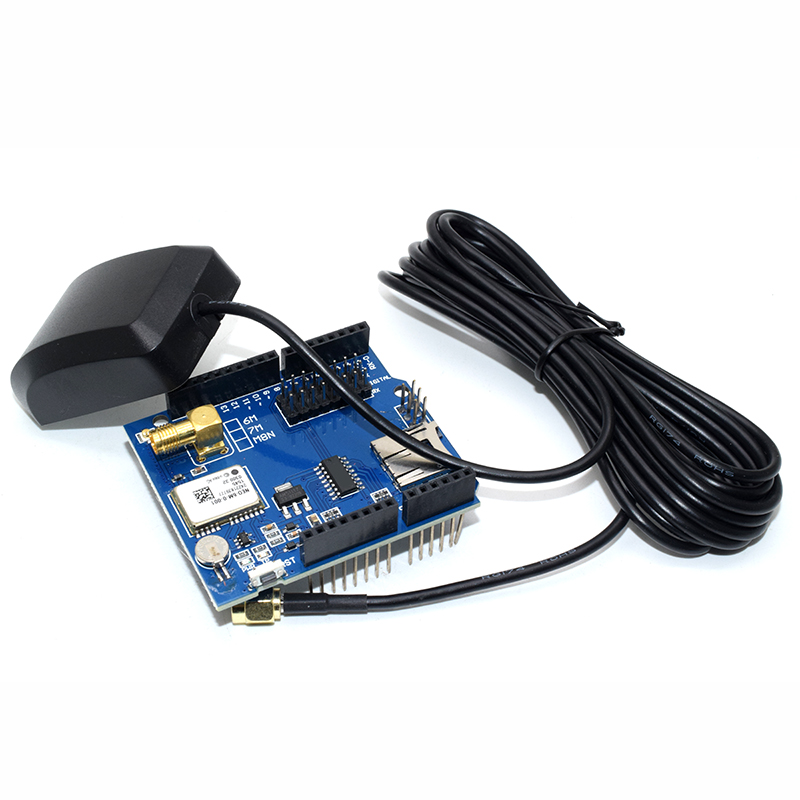 GPS Shield GPS record expansion board GPS module with SD slot card With Antenna for Arduino UNO R3