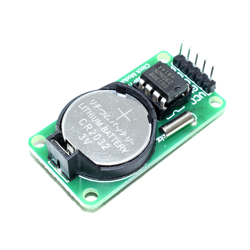 DS1302 real-time clock module; with battery the CR2032 power-down walk
