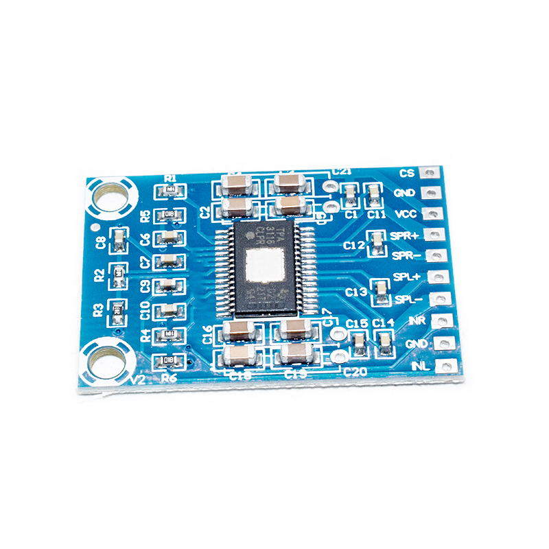 XH-M562 ultra mini thin version DC 12V - 24v TPA3116D2 dual 50W digital audio amplifier Class D amplifier 2 x 50w board