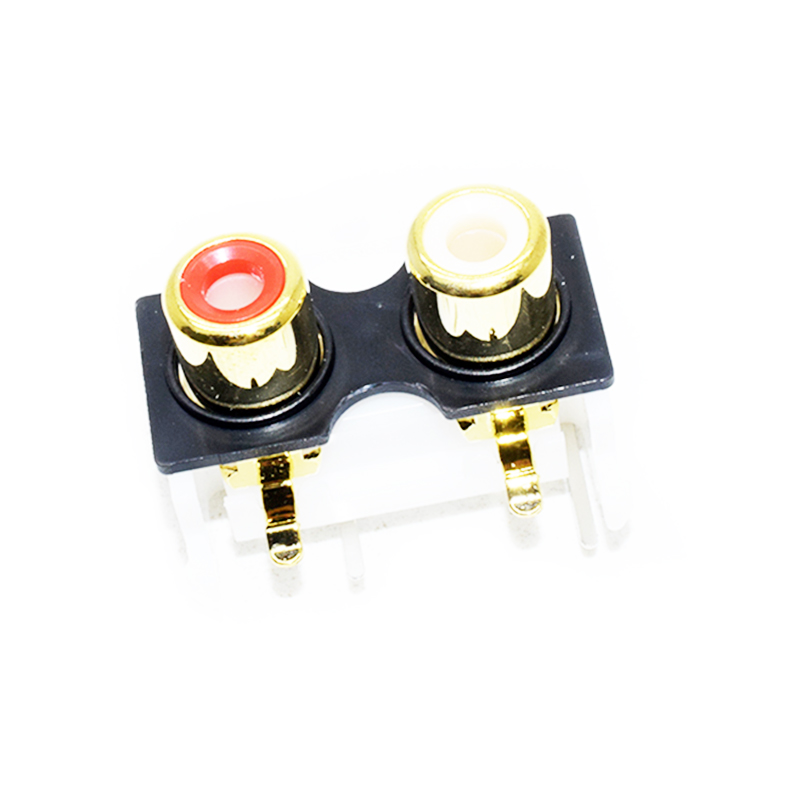 Double Lotus Gold Plated Socket Audio RCA AV
