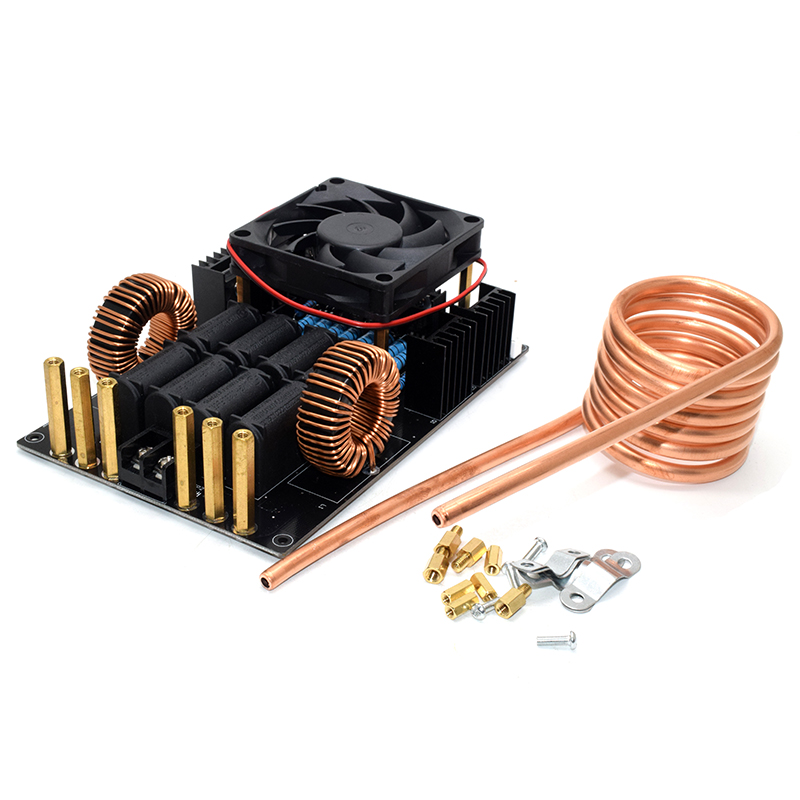 1000W 20A ZVS Induction Heating Machine Cooling Fan PCB Copper Tube 12-36V