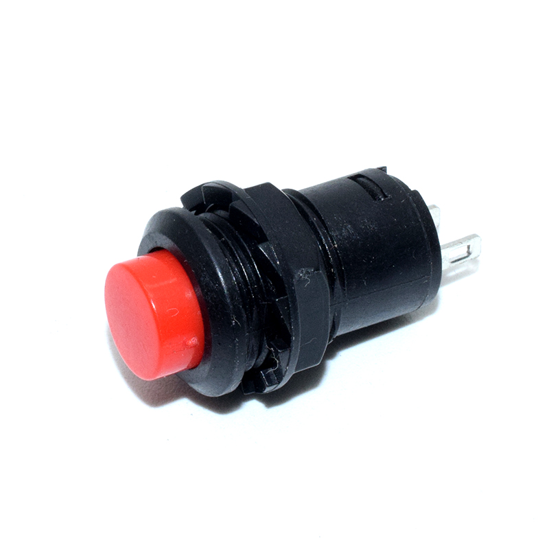 DS-428/DS425A/12mm Botton With Lock/Red 12mm Self Lock Switch