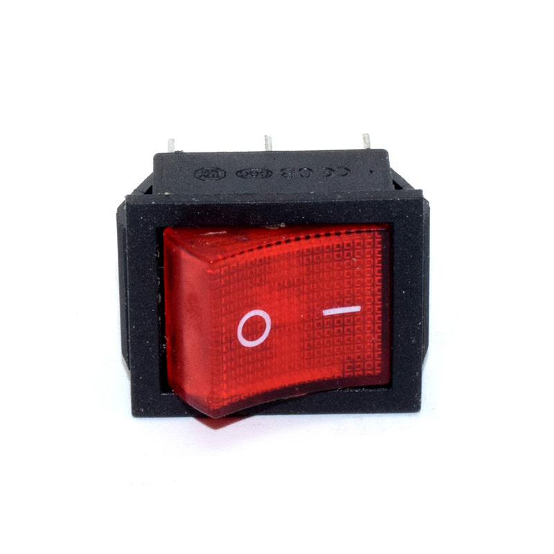 KCD4 Round Switch/ Red I/O Switch /6pins 2Positions 15A 250V Switch