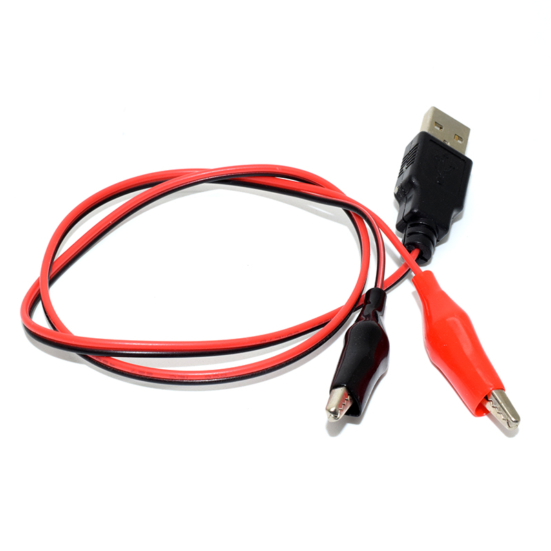 USB to Crocodile test clip 60CM