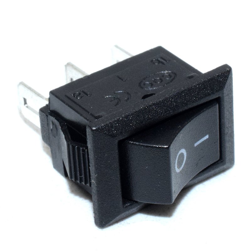 250V 3A 3-Pin ON/OFF Mini Rocker Switch, 13x9mm