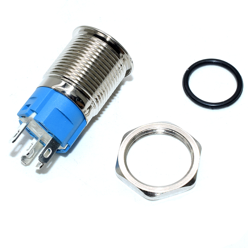 Switch SelfLock 5V 12V 24V 220V LED 16mm metal switch momentary metal pushbutton switch 1NO1NC