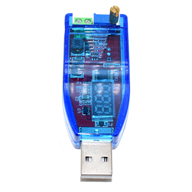 DC-DC USB adjustable buck-boost power supply voltage regulator module 5V to 3.3V 9V 12V 24V DP red