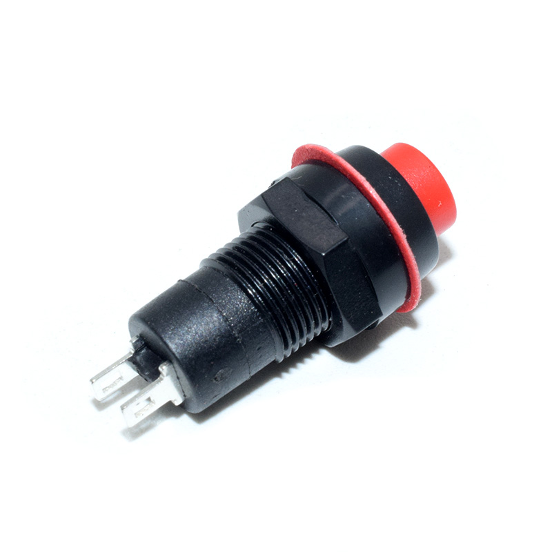 No Lock Switch / Self Reset Button Switch / DS-213 10MM 1A / 250V Green