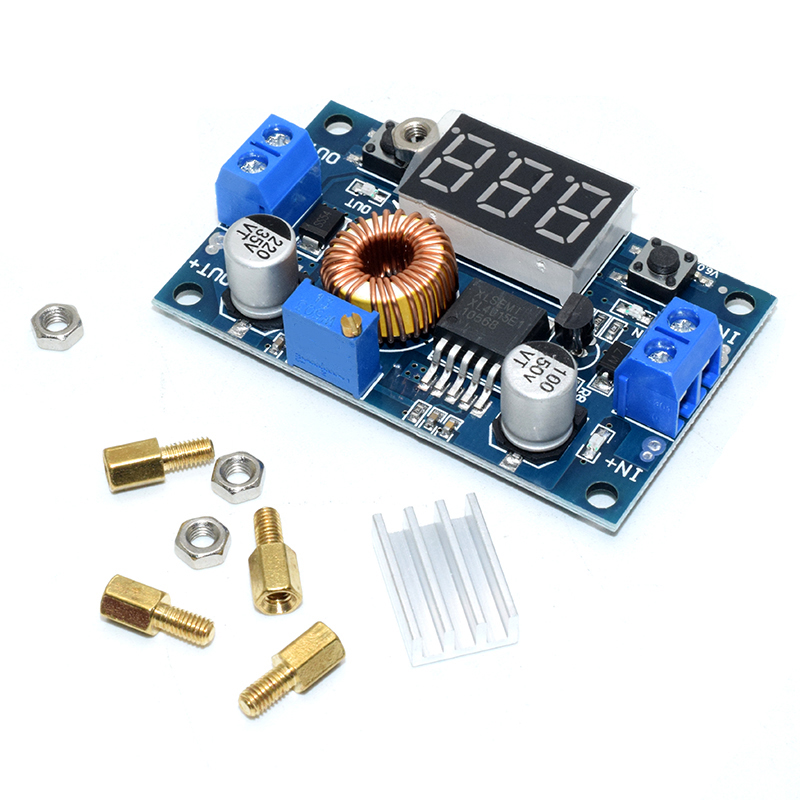 5A 75W XL4015 DC-DC Converter Adjustable Step-Down Module 4.0-38V to 1.25V-36V DIY Adjustable Power Supply