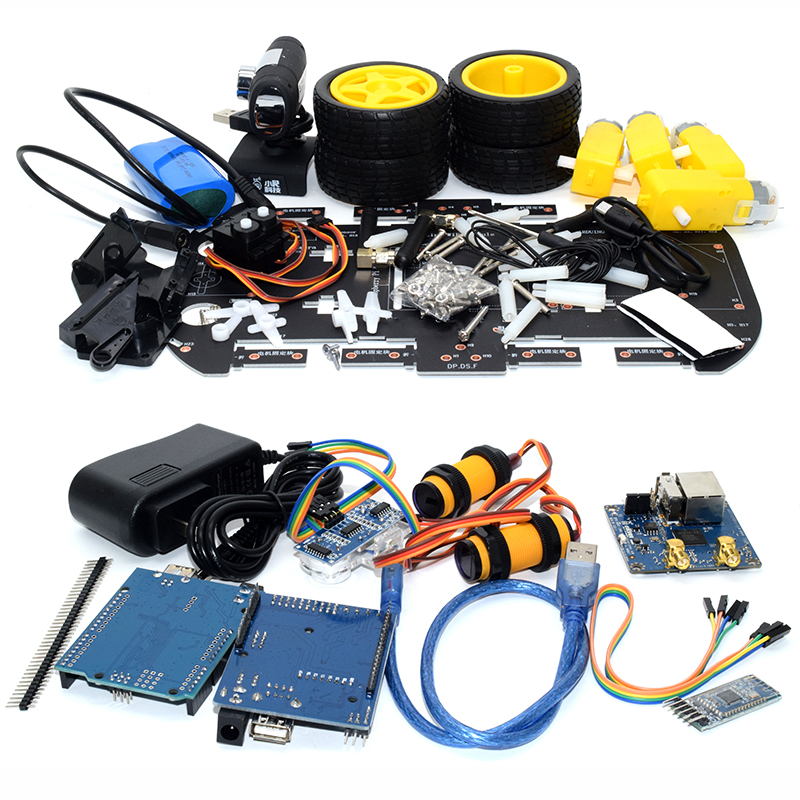 WiFi video car DIY tracking obstacle avoidance robot