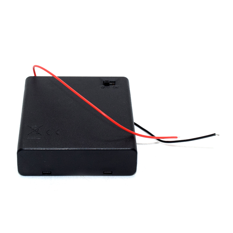 Pololu - 1159 - 4-AA Battery Holder, Enclosed with Switch [With Antist. BAG]