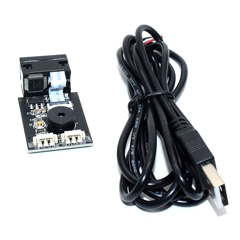 GM65 1D 2D Barcode Reading Board QR Code Scanner Reader Module USB URAT DIY Electronic Kit with Cable Connector CMOS