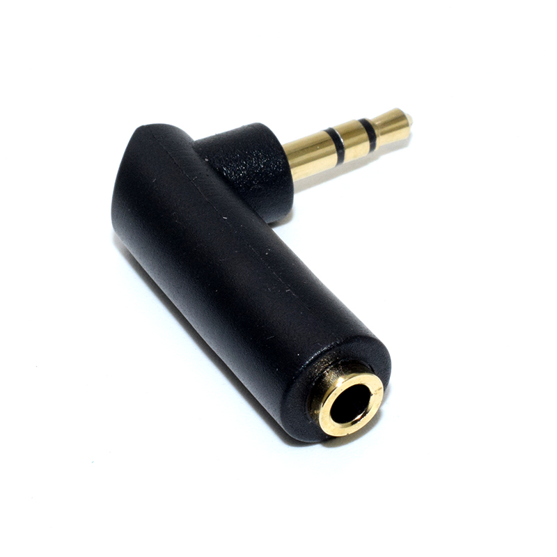 Elbow 3.5mm male to female dual channel extension adapter, 3 L-shaped headphone audio conversion plug