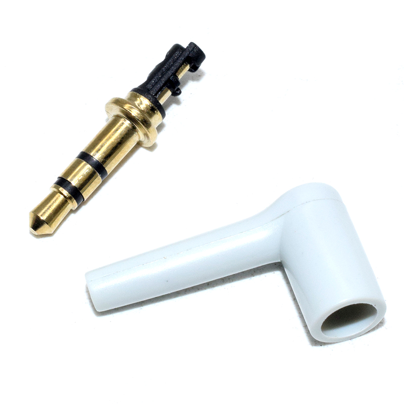 Black 3.5mm Audio plug, 3-section plug AUX line terminal