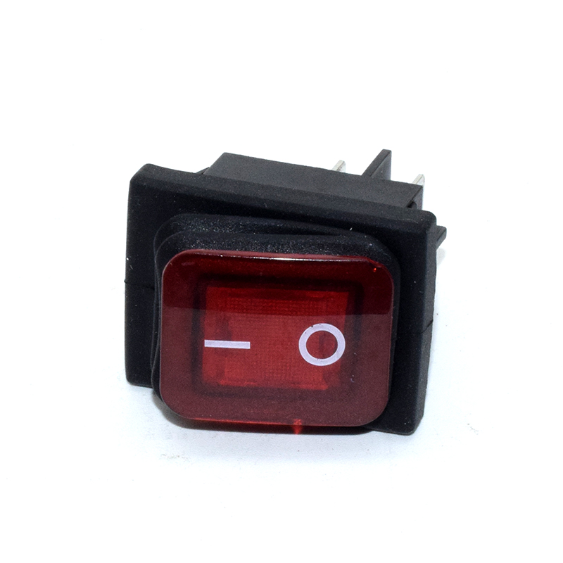 21.5*27.5MM Waterproof ship type switch RL2 KCD4-2X1N 4 feet 2 file red green lighted four foot rocker switch