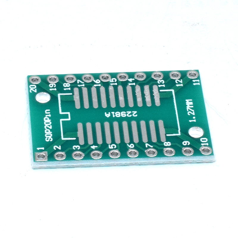 SOP20 SSOP20 TSSOP20 patch to inline DIP 0.65/1.27mm adapter board