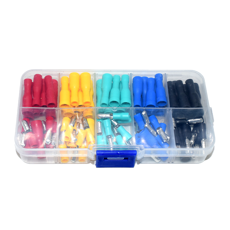 5kins 10pcs/set Female and Male Insulated Electric Connector Crimp Bullet Terminal for 0.5 to 1.5mm?