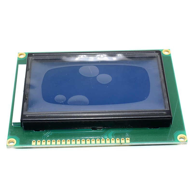 12864 LCD screen, LCD blue screen with backlight, ST7920 standard screen