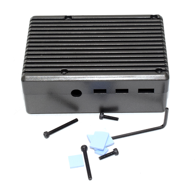 Grey Raspberry PI 4b heat sink, metal RPI4 shell raspberry pi4, motherboard aluminum alloy case