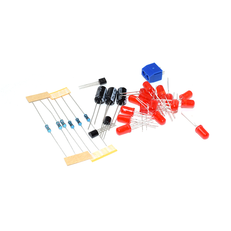 LED Heart-shaped Flashing Light / Circular Flashing Light / Electronic Production Kit / 18 Red LEDs / Heart-shaped Light DIY(Spare parts)