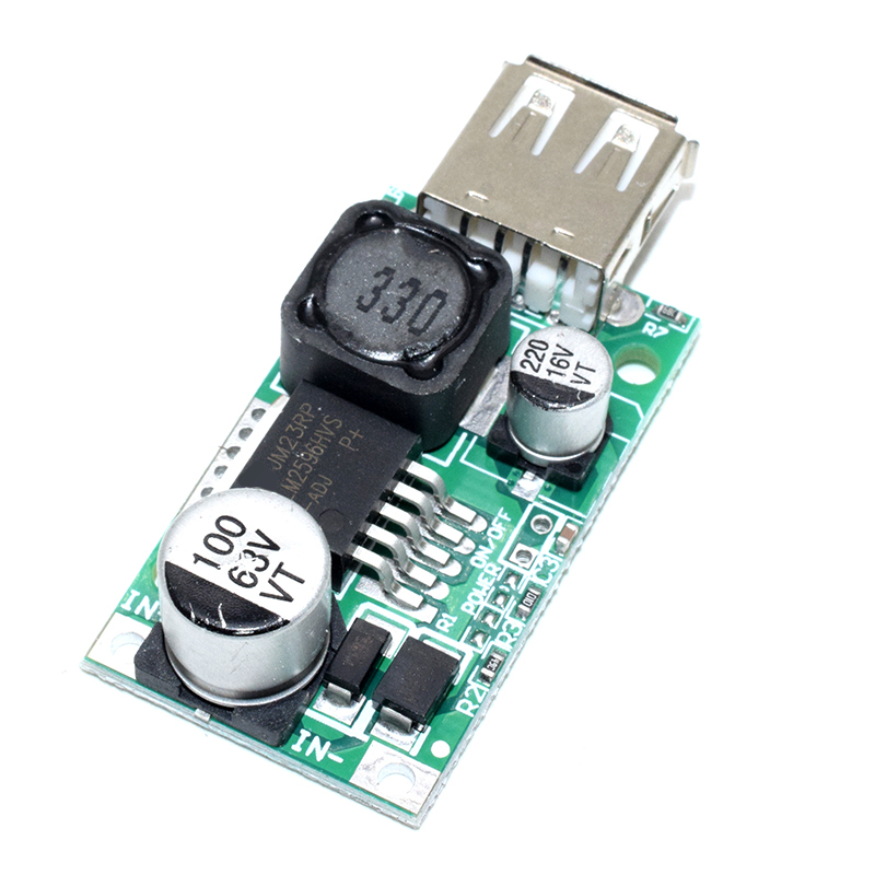 LM2596HV DC-DC Electric Vehicle Battery Buck Module / 12V-48V to 5V USB / Mobile Phone Charging Pad