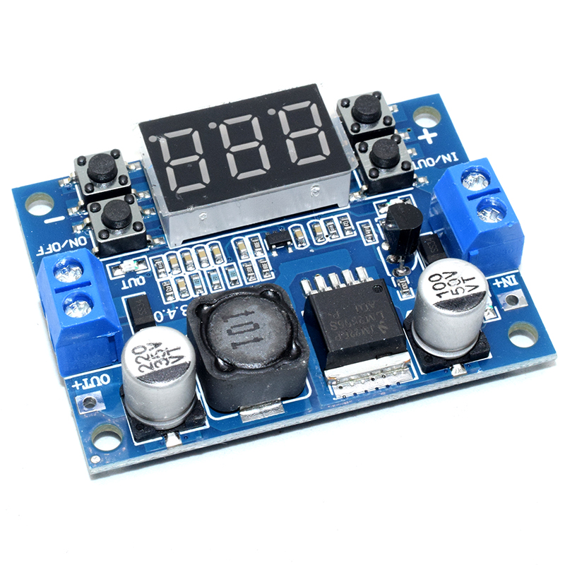 DC-DC adjustable step-down power module / LM2596 voltage regulator / with voltmeter display digital display 3.3V 5V 12V