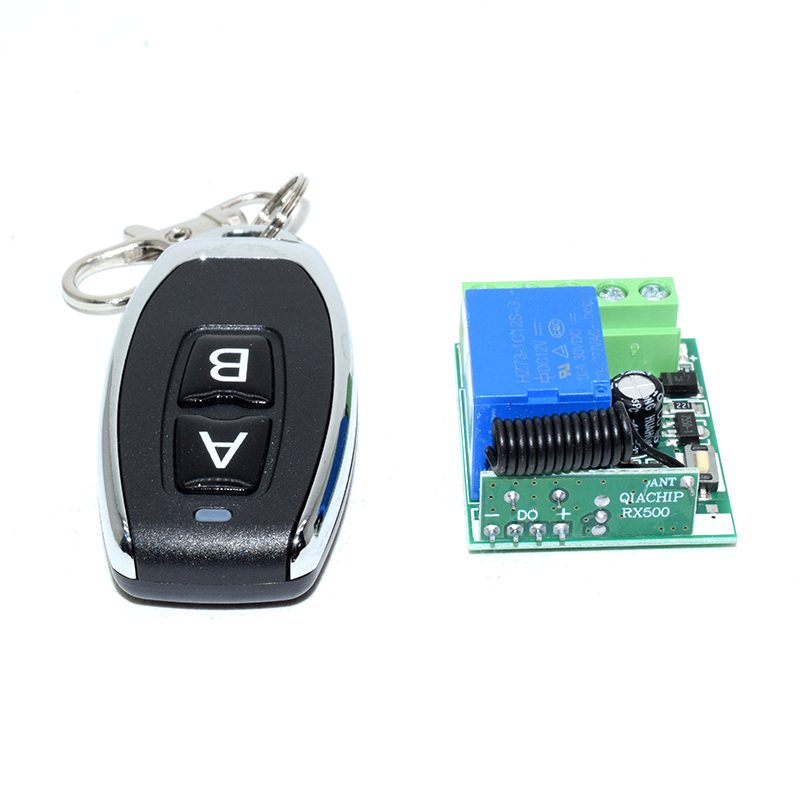DC12V 1 Channel Learning Code Relay Receiver + Professional Wireless Remote Control Transmitter 433MHz