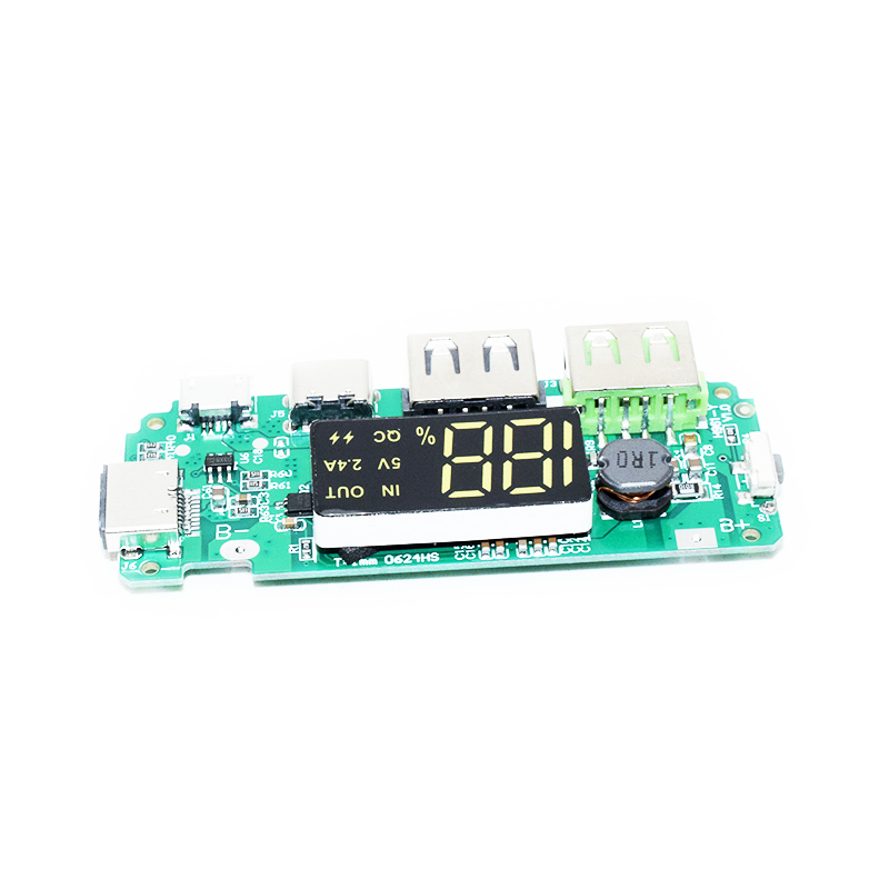 5V 2.4A USB/TYPE-C/Micro USB Interface 18650 Lithium battery digital display charging module