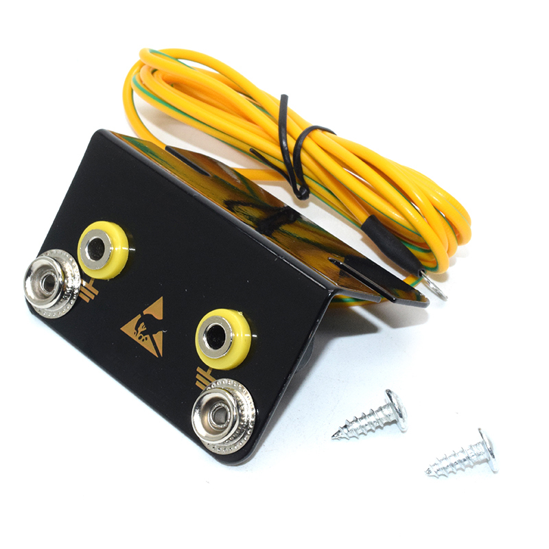 Anti-static L-shaped socket / ground wire socket