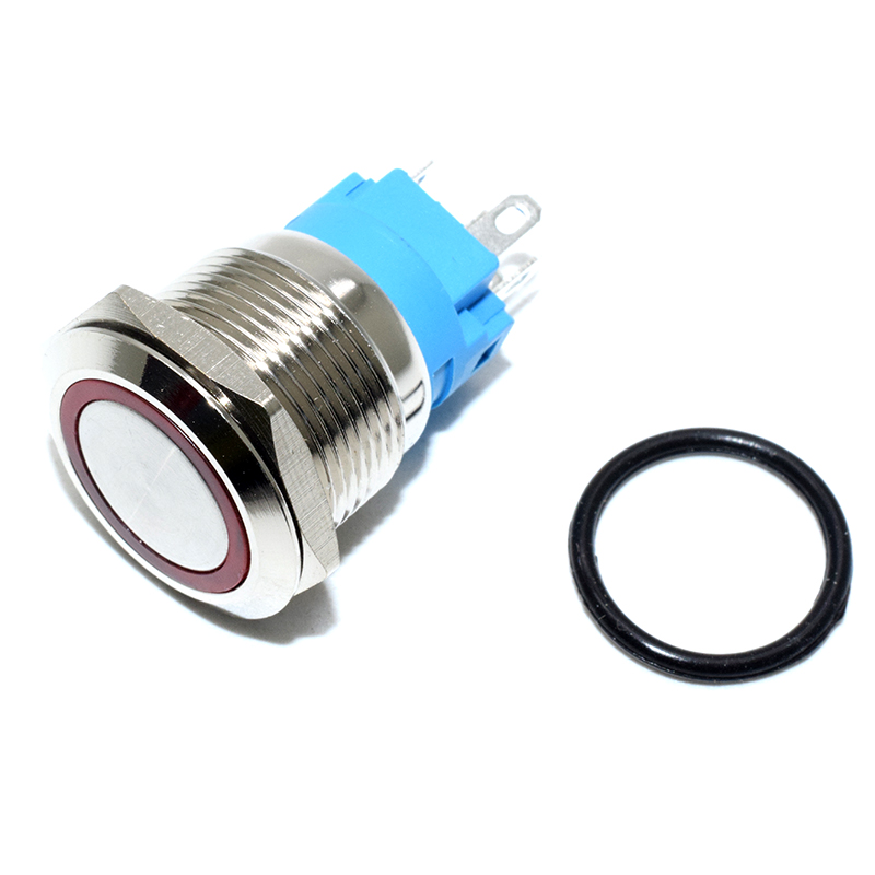 19mm 12-24V no-SelfLock/no-latching Switch Button Red/Green/Blue/Yellow