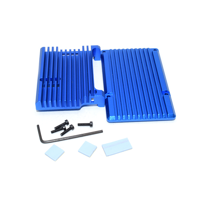 Raspberry pi 4 metal heatsink blue