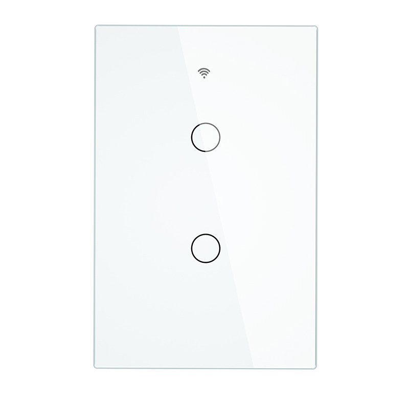 2CH WIFI US(118*72*35mm) Touch Switch with RF 433Mhz