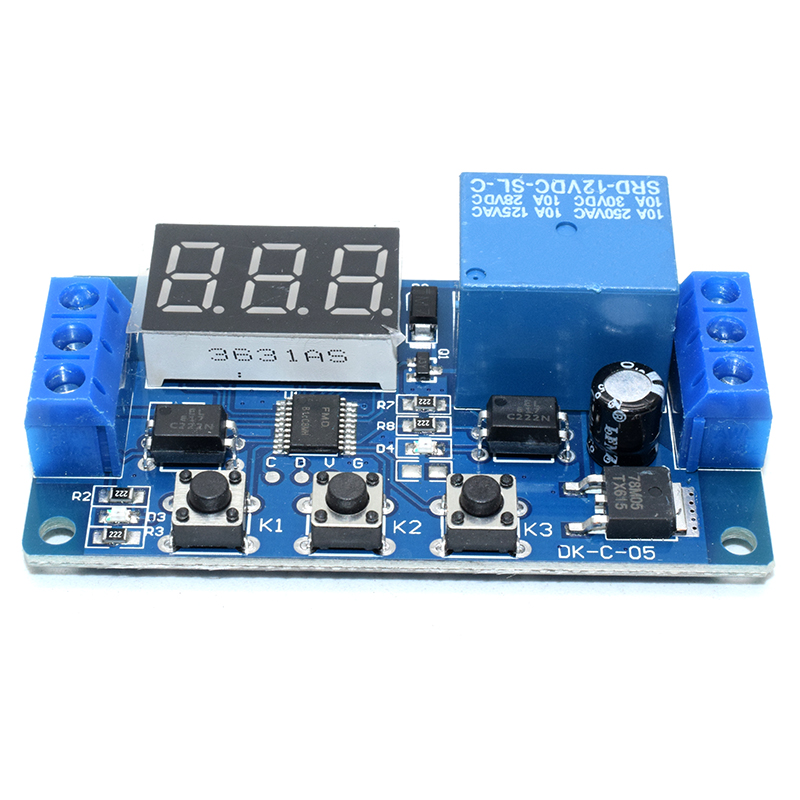 12V 1 ChannelsDelay Relay Trigger delay on and off time cycle timer switch board