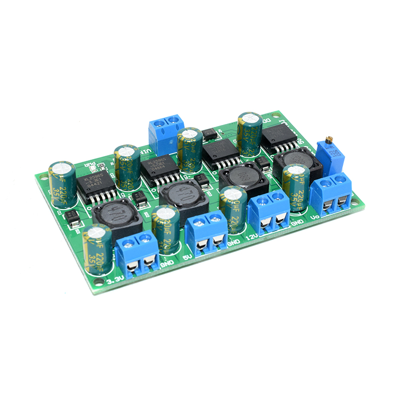 3A 4 Channels Multiple Switching Power Supply Module 3.3V 5V 12V ADJ Adjustable Output DC DC Step-Down Buck Converter Board