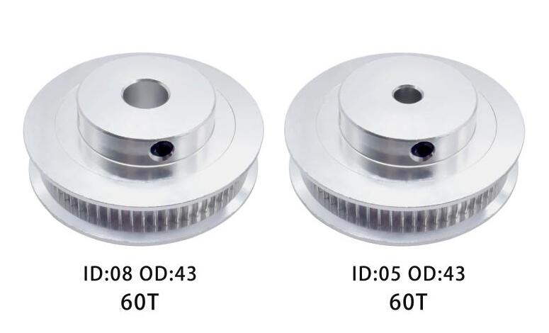 60T W6 B5 /Pulley, 60 teeth, for gt2 6mm, diameter 5mm