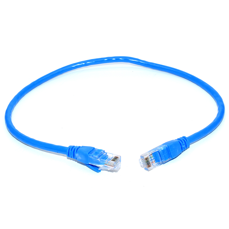 Blue oxygen-free copper Grade6 0.5M RJ45 Ethernet Cable